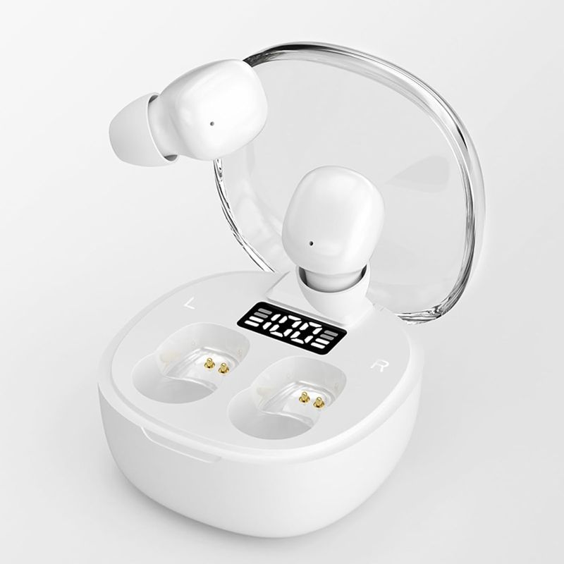 Photo 1 of LAMYOO Invisible Sleep Earbuds for Side Sleepers,Sleepbuds Comfortable Noise Blocking, Bluetooth 5.3 Wireless Sleep Headphones for Sleeping White
