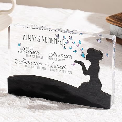 Photo 1 of LukieJac Mothers Day Gifts for Women Inspirational Gifts for Women Friends Encouragement Gifts Motivational Gifts Cheer Up Gifts Acrylic Plaque Coworker Gifts Christmas Birthday Gift Ideas for Her