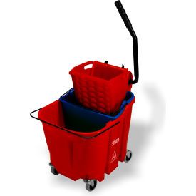 Photo 1 of SPARTA 8.75 Gal. Red Polypropylene Mop Bucket Combo with Wringer and Soiled Water Insert
