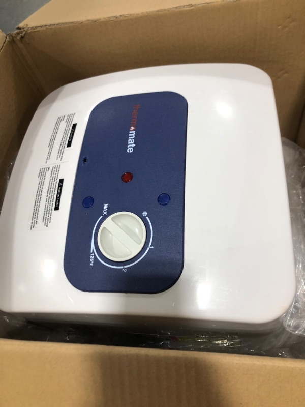 Photo 2 of thermomate Mini Tank Electric Water Heater ES250 2.5 Gallons Point of Use No Wait for Hot Water Under Kitchen Sink 120V 1440W, Wall or Floor Mounted, UL Listed