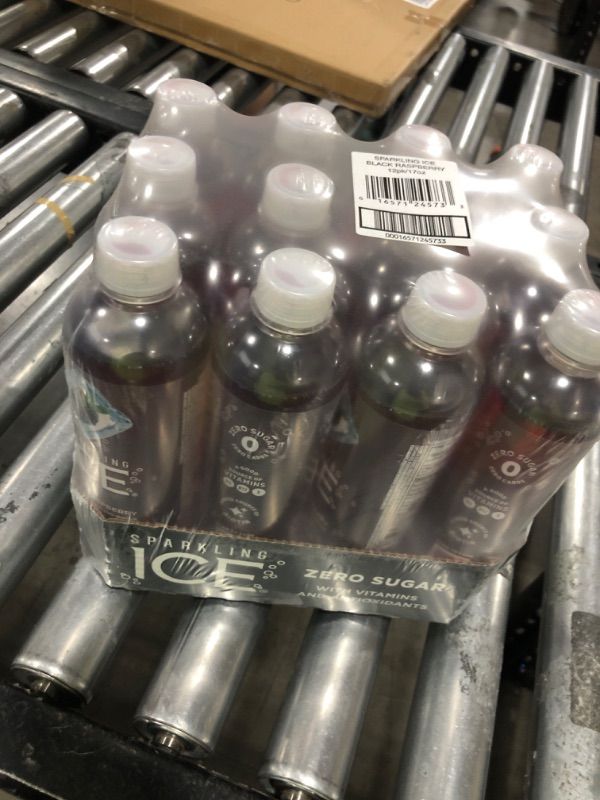Photo 1 of Sparkling ICE, Black Raspberry Sparkling Water, Zero Sugar Flavored Water, with Vitamins and Antioxidants, Low Calorie Beverage, 17 fl oz Bottles (Pack of 12)