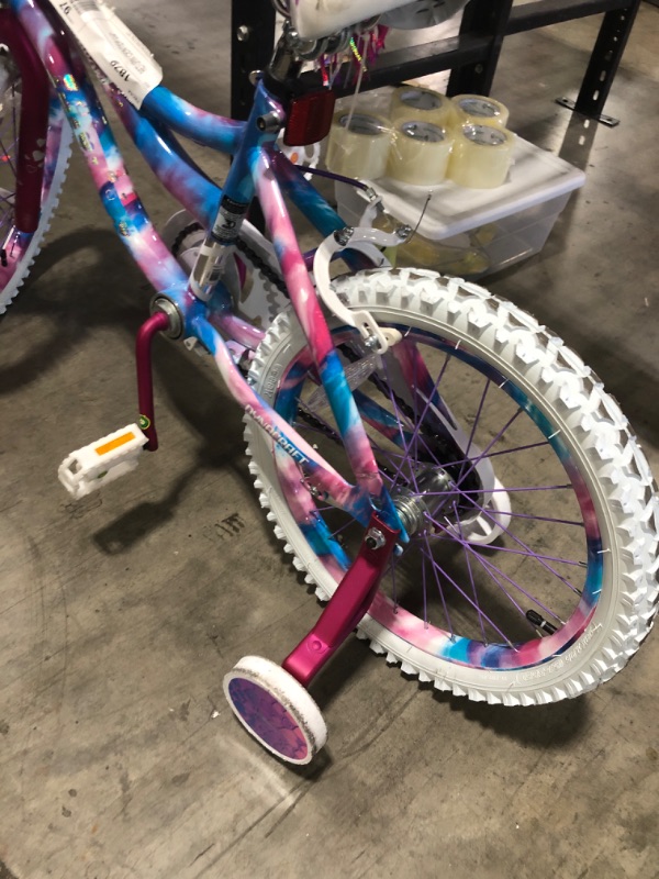 Photo 4 of Dynacraft 18 Inch Girls Sweetheart Bike with Dipped Paint Effect, Pink/Blue