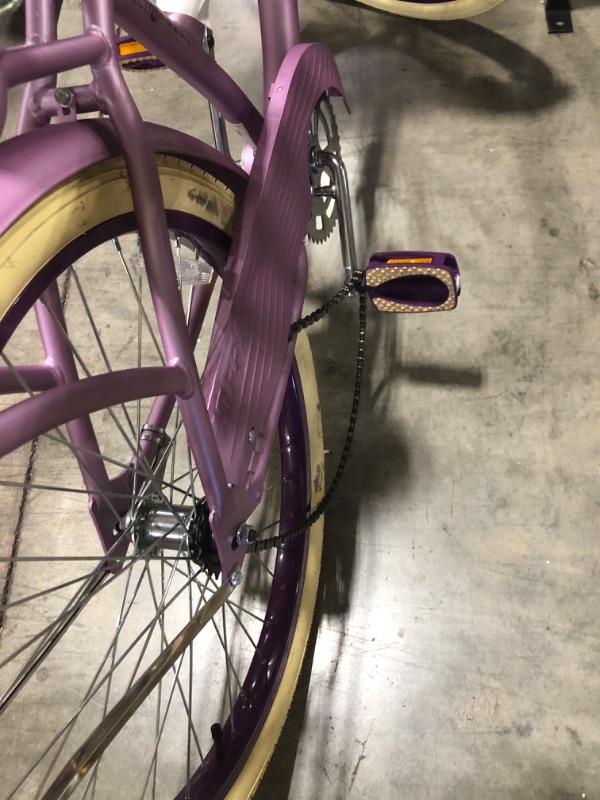 Photo 6 of Huffy 24" nel Lusso Girls' Cruiser Bike, Purple