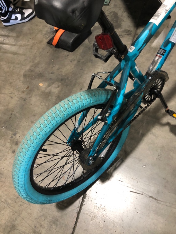 Photo 4 of Kent 20 in. Incognito Girl's BMX Bike, Turquoise Blue Camouflage