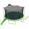 Photo 1 of 16 ft. Green Trampoline with Slide and Football Goal