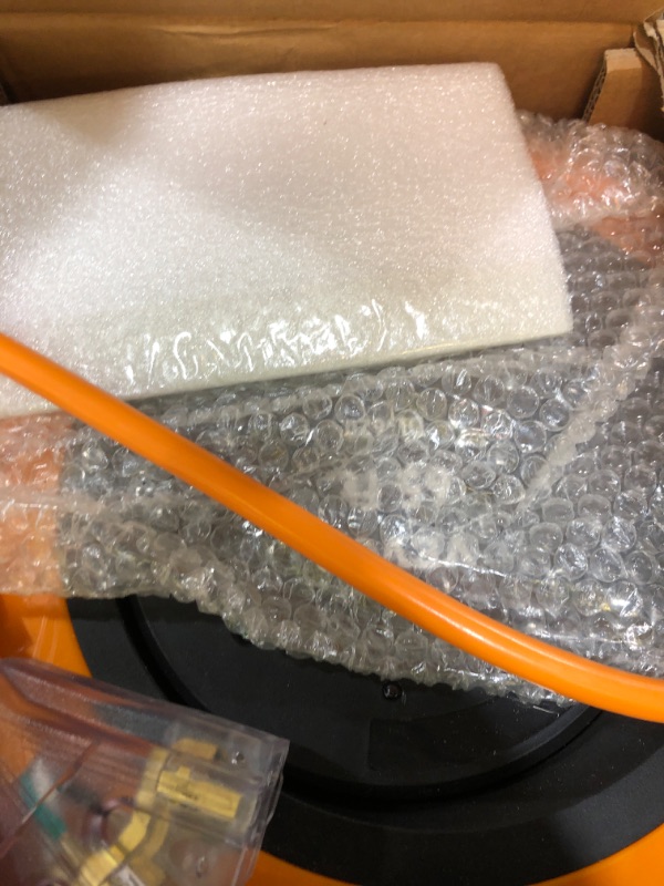 Photo 1 of VEVOR Retractable Extension Cord Reel 65 FT Heavy Duty 12AWG/3C SJTOW Power Cord with Lighted Triple Tap Outlet, 15 Amp Circuit Breaker 180° Swivel Bracket for Ceiling or Wall Mount, UL Listed Black 65 FT 12AWG