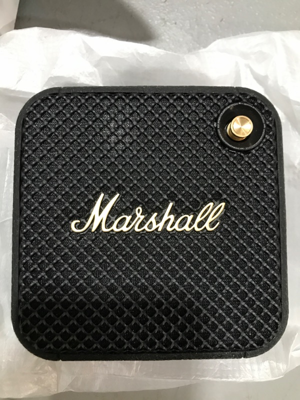 Photo 2 of Marshall Willen Portable Bluetooth Speaker - Black & Brass