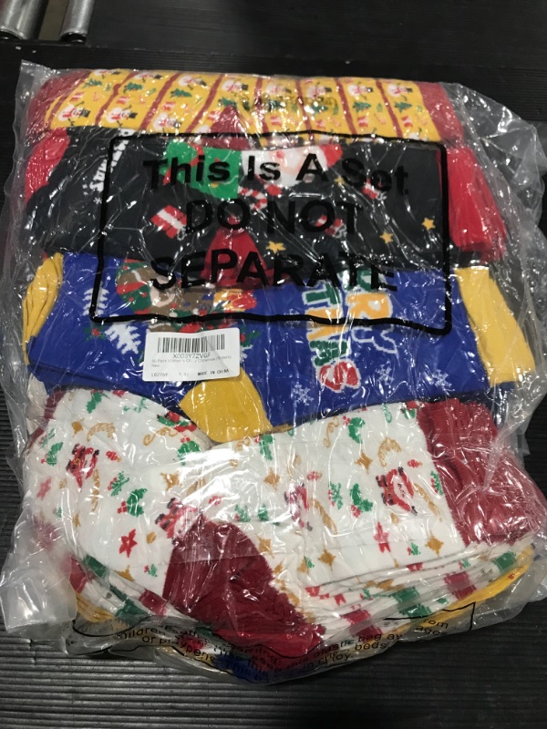 Photo 1 of 60 Pairs Christmas Socks in Bulk for Women Men, Cotton Colorful Christmas Crew Socks Novelty Funny Fancy Xmas Socks Pack