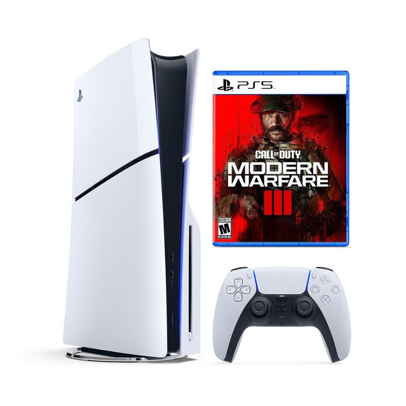 Photo 1 of Sony - PlayStation 5 Slim Console – Call of Duty Modern Warfare III Bundle - White
