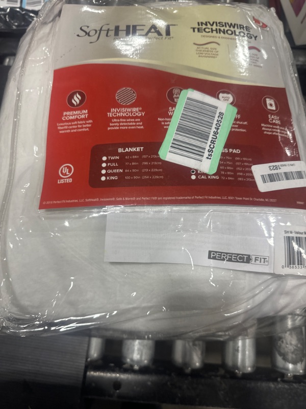 Photo 1 of Perfect Fit SoftHeat | Smart Heated Electric Mattress Pad with Safe & Warm Low Voltage Technology, Micro-Plush Top, King, White King Micro Plush Top