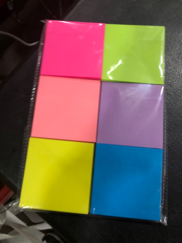 Photo 2 of 3x3 in12 Pads 60Pages Self-Sticky Notestrong Viscosity, Bright Colors, Sticky Notes with Lines, Sticky Note Pads, Sticky Pads