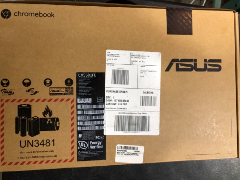 Photo 6 of ASUS C424MA-AS48F Chromebook C424, 14.0" 180 Degree FHD NanoEdge Display, Intel Dual Core Celeron Processor, 4GB LPDDR4 RAM, 128GB Storage, Silver Color, C424MA-AS48F Celeron | 4GB | 128GB