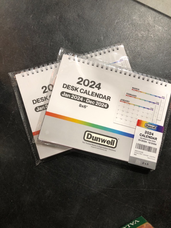 Photo 2 of pair Dunwell Standing Desk Calendar 2024, Use 8x6 Small Desk Calendar as Stand Up Desk Calendar, Colorful Desk Top Calendar, 8 x 6 Easel 2024 Office Calendar, Triangle Popup Calendar Colorful Now to Dec 2024X003S93U0D
