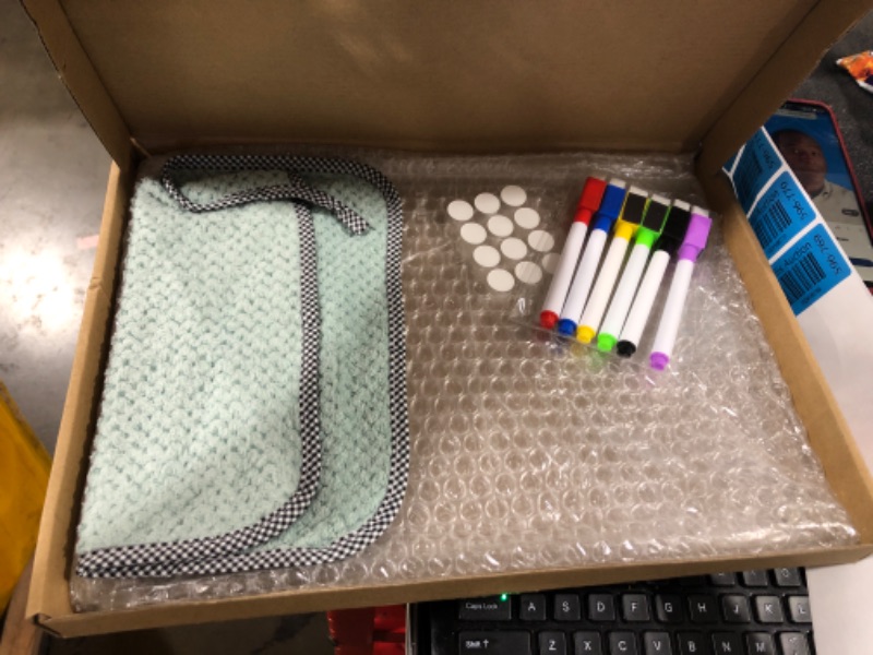 Photo 1 of Magnetic Calendar for Fridge Set (2 Boards) Acrylic Calendar for Fridge Magnetic Dry Erase Board for Fridge, Includes 6 Dry Erase Markers and Eraser