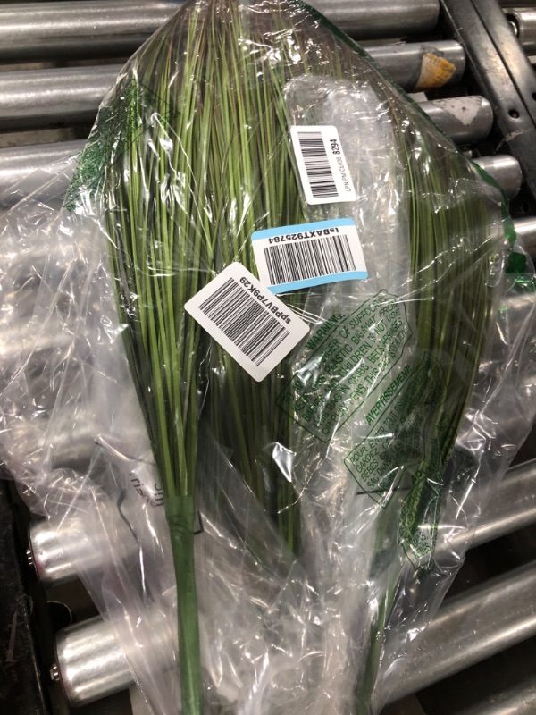 Photo 2 of 10 Pack Artificial Plants 27 Inch Tall Onion Grass Greenery Fake Grass Faux Greenery Stems Green Artificial Shrubs for Outdoors Plastic Small Bushes for Office Room Gardening Indoor Decor