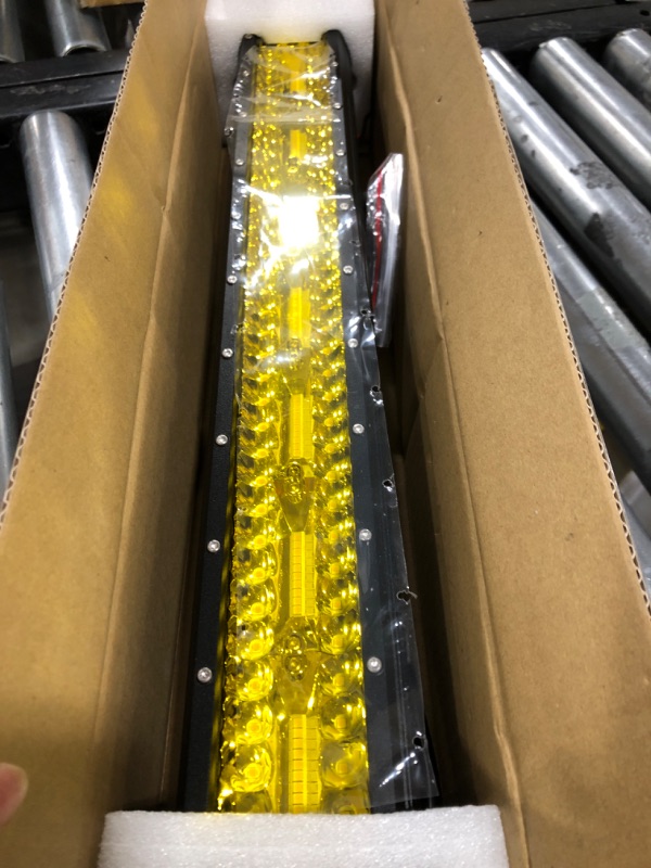 Photo 2 of Nilight 20 Inch 420W LED Light Bar Amber Triple Row Flood Spot Combo 42000LM Driving Boat Led Off Road Lights with 12V On/Off 5 16AWG Wiring Harness Kit, 2 Years Warranty