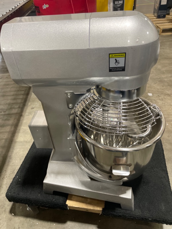 Photo 6 of 30 Qt. Commercial Dough Mixer 3-Speeds Adjustable Mixer Silver Electric Stand with Stainless Steel for Restaurants