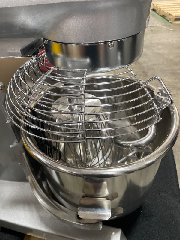 Photo 5 of 30 Qt. Commercial Dough Mixer 3-Speeds Adjustable Mixer Silver Electric Stand with Stainless Steel for Restaurants