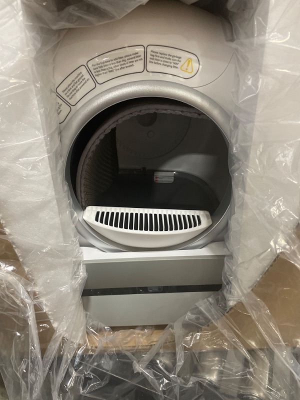 Photo 1 of BASTRUMI Self Cleaning Cat Litter Box, Automatic Cat Litter Box,Litter Robot Smart Litter Box with 65L+9L Large Capacity/APP Control for Multiple Cats with Mats & Baffle Plate?Improved Version? Grey
