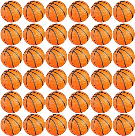 Photo 1 of 100 Pcs Mini Basketball Party Favors Stress Balls Foam Sports Party Favors Mini Basketball Stress Ball for Anxiety Relief Teens Adults School Reward, Party Bag Supplies (Orange)