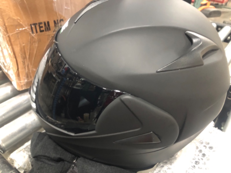 Photo 1 of FRBRK Motorcycle Bluetooth Modular Helmet, DOT Approved Dual Visor Full Face Flip up Bluetooth Integrated Motorcycle Helmets for Adults Men Women Matte Black ?X-Large