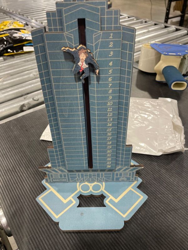 Photo 2 of Christmas Advent Calendar, Deadly Advent Calendar, Hans Gruber Dropped Nakatomi Plaza, Tabletop Wooden Ornament Christmas Countdown Calendar Blue