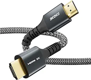 Photo 1 of 8K HDMI Cable 2.1 Ultra HD High Speed 48Gpbs 8K60 4K120 144Hz eARC HDR10 HDCP 2.2&2.3 Compatible for Xbox One X PS4 PS5 Roku Apple TV Switch Sony (3m/10ft, BlacK)