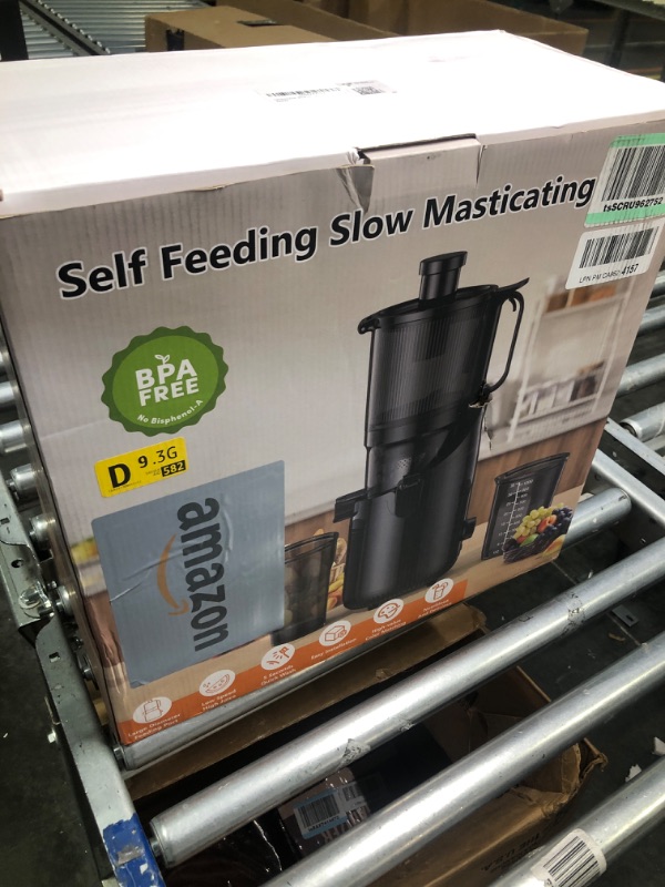 Photo 2 of *** NOT FUNCTIONAL**** SELLING AS PARTS***
Cold Press Juicer, Amumu Slow Masticating Machines with 5.3" Extra Large Feed Chute Fit Whole Fruits & Vegetables Easy Clean Self Feeding Effortless for Batch Juicing, High Juice Yield, BPA Free 250W