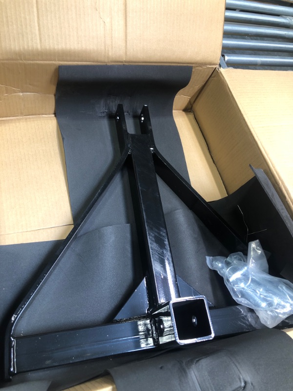 Photo 1 of HECASA Standard 3 Point 2 inch Trailer Hitch Receiver Adapter Category One Tractor Tow Hitch Drawbar Adapter