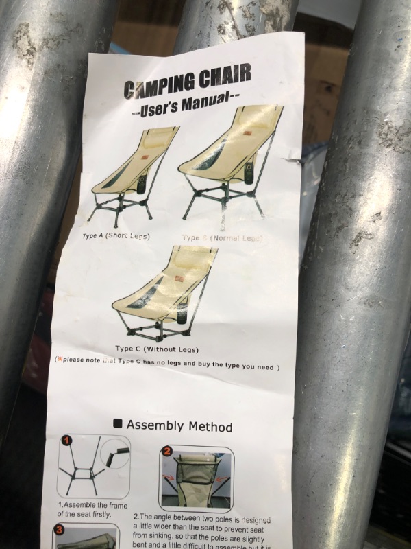 Photo 1 of Camping Chair, 2 Way Compact Backpacking Chair, Portable Folding Chair, Beach Chair with Side Pocket, Lightweight Hiking Chair ZGST-CS (Green)