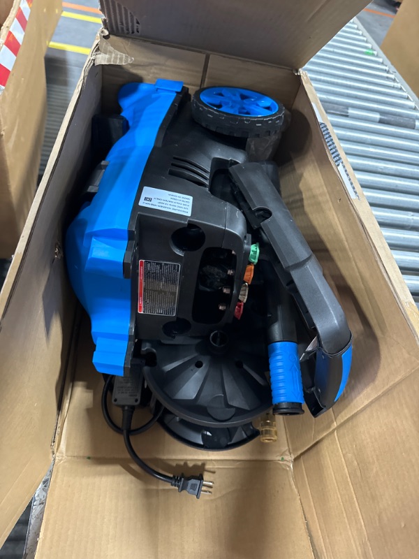 Photo 3 of 2024 Newest 4000 PSI Electric Pressure Washer, commowner 4.0 GPM Power Washer, 1/4” QC Steel Wand, 4-Nozzle Set, with 33FT Extension Pressure Washer Hose Reel, for Cars/Fences/Home/Patios, Blue
