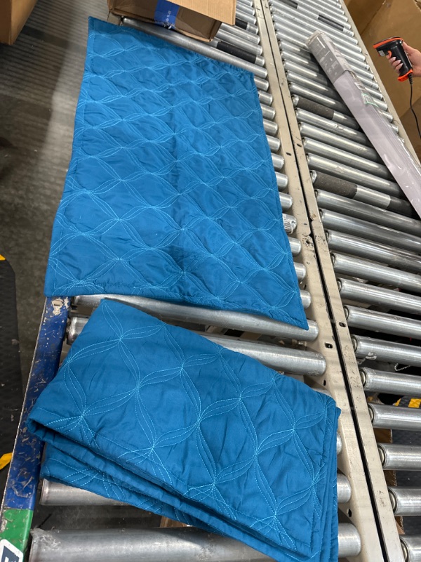 Photo 1 of set of 2 xl dark aqua pillow covers