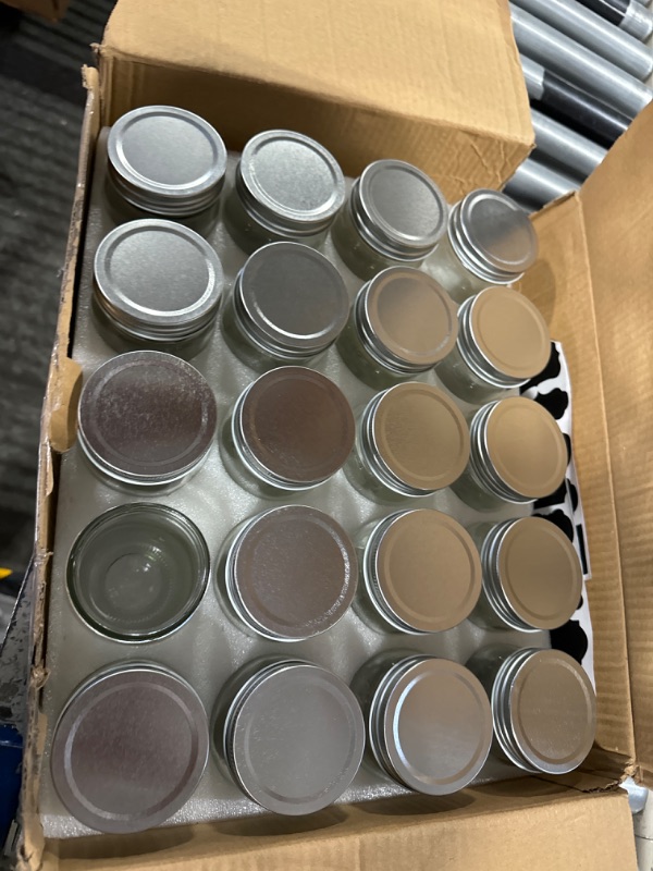 Photo 3 of 12oz Glass Jars With Lids Regular Mouth 20 Pack -Mason Jars 12 oz For Crafts, Meal Prep, Canning Jars For Food Storage Frascos De Vidrio Con Tapa Para Conservas-with 20 Chalkboard Stickers-Silver Lid
