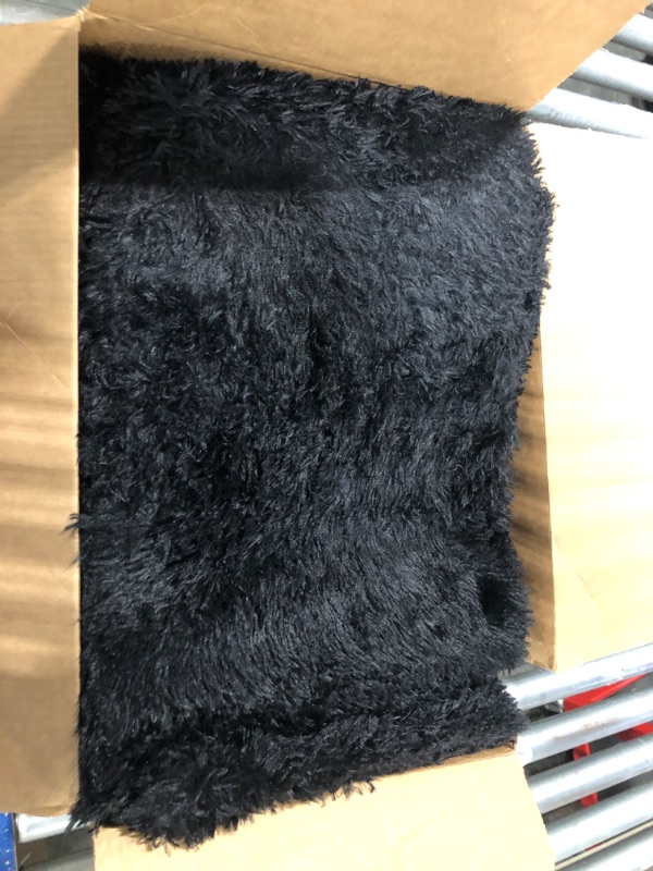 Photo 1 of BLACK FUZZY RUG - LARGE 