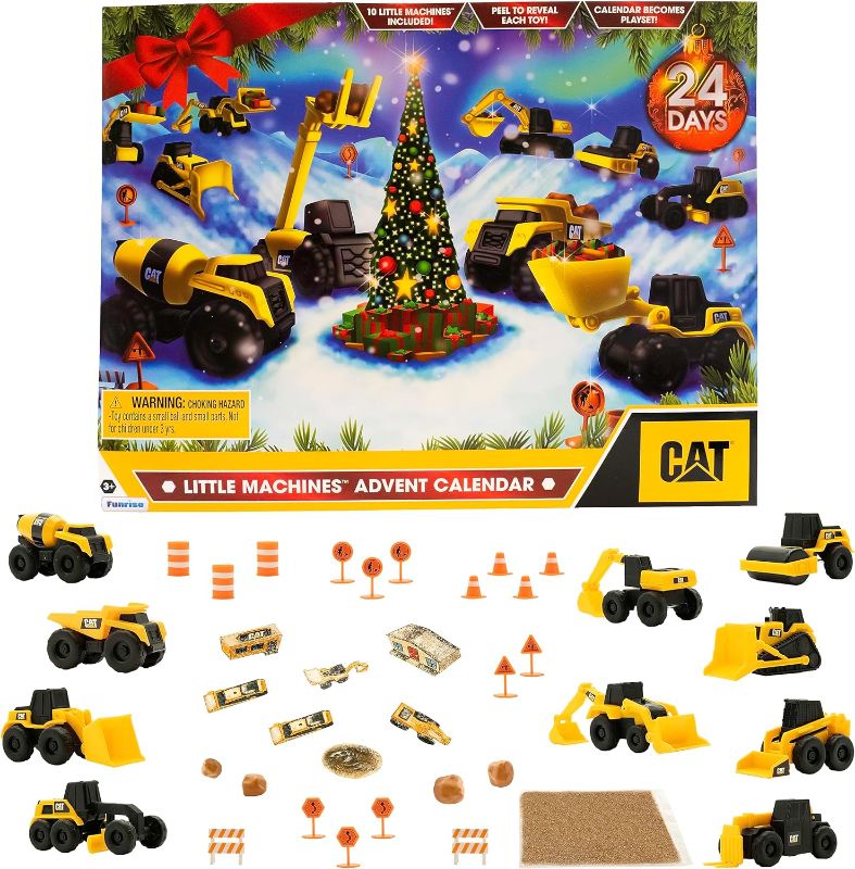 Photo 1 of CAT Construction Toys, Little Machines Advent Calendar - Kids Toys for Ages 3 and Up - 24 Piece Set with 10 Little Machines Vehicles & Magic Insta-Dirt!