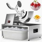 Photo 1 of 110V Commercial Snow Cone Machine, ETL Approved 250W Electric Shaved ice Machine, Stainless w/Dual Blades shaved ice maker, Snow Machine with Acrylic Storage Box for Home, Restaurants Bars.