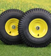 Photo 1 of 15X6.00-6 TIRES & WHEELS 4 PLY FOR LAWN & GARDEN MOWER TURF TIRES .75" BEARING (SET OF 2)
