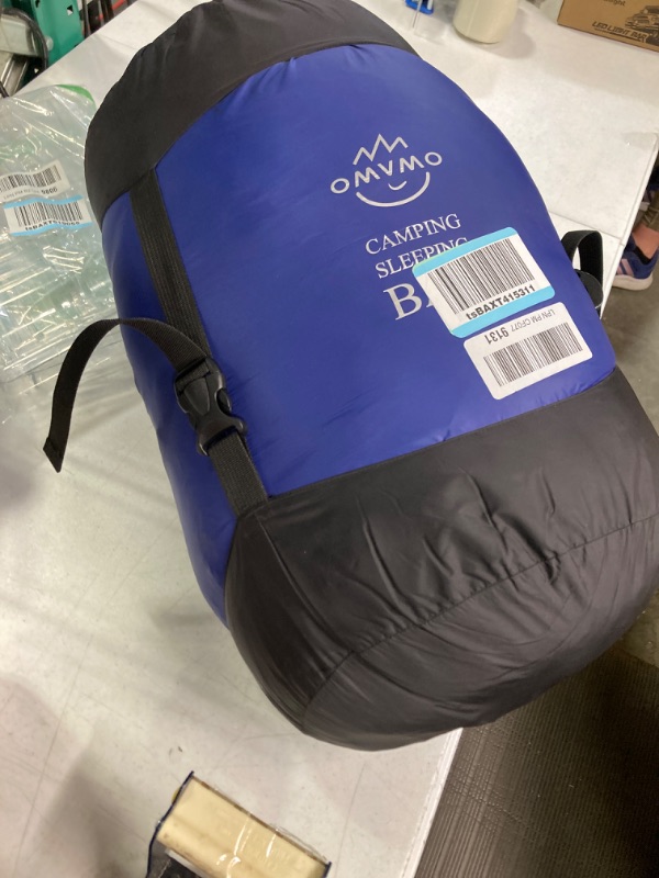 Photo 2 of 0? 20? Down Sleeping Bag for Adults,4 Season Rectangle Down Fiber Sleeping Bag for Backpacking Camping Hiking Traveling,Used as Blanket Quilt or Cloak in Fully Open. Dark Blue/0?/Left Zipper+Liner Regular(Fits up to 6'0'')