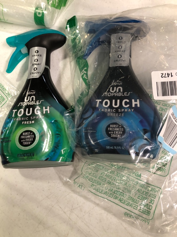 Photo 2 of Febreze Touch Fabric Spray, Sneaker Balls Alternative, Couch Cleaner, Refresher Ocean & Mountain, 16.9 oz, Pack of 2,33.8 Fl Oz***USED**** PACK OF 2 *****