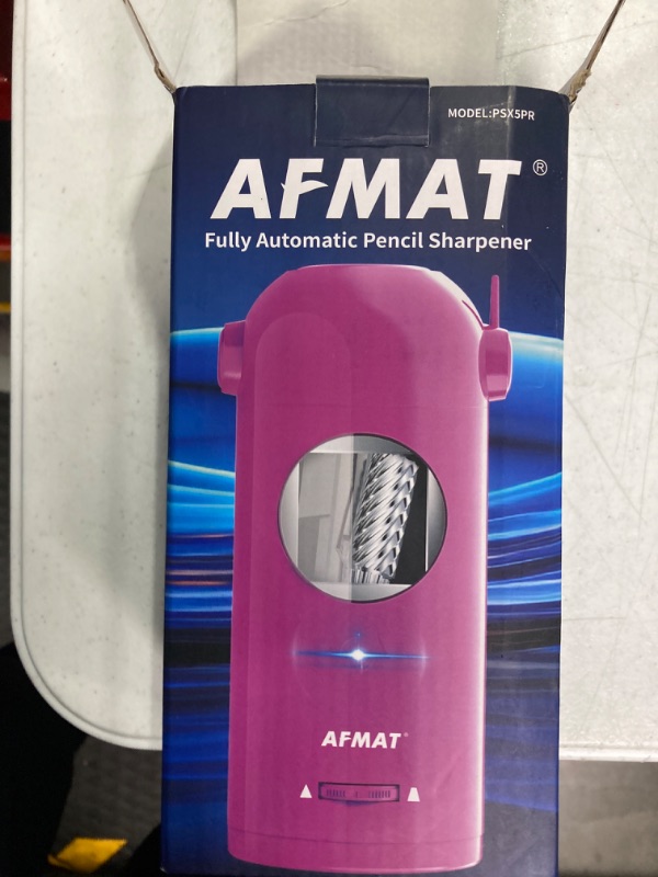 Photo 2 of AFMAT Electric Pencil Sharpener for Colored Pencils, Fully Automatic Pencil Sharpener, Auto in & Out, Rechargeable Hands-Free Pencil Sharpener for 7-11.5mm Jumbo Pencils, Graphite/Skectch Pencils