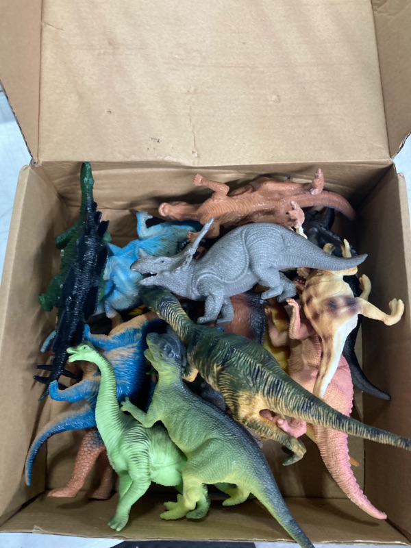 Photo 2 of BOLEY Monster (15-Pack) Large 7" Toy Dinosaurs Set - Enormous Variety of Authentic Type Plastic Dinosaurs - Great as Dinosaur Party Supplies