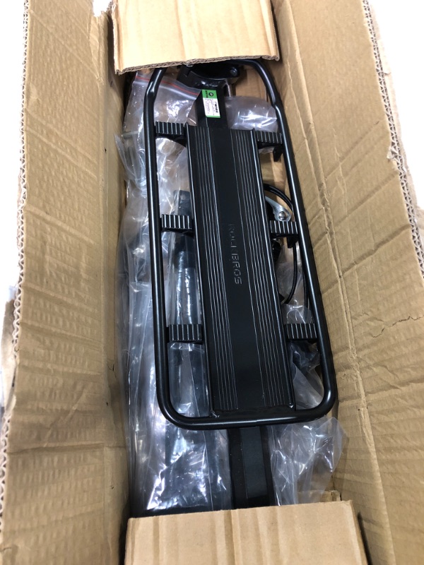 Photo 1 of ROCKBROS Rear Bike Rack Bicycle Cargo Rack Full Quick Release Adjustable Bicycle Carrier Bike Luggage Rack for Back of Bike Aluminum Alloy 115 lbs Capacity Black