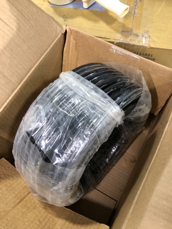Photo 1 of 10FT PREMIUM PNEUMATIC PU TUBING for AIR or LIQUID TRANSFER HIGH STRENGTH LIGHT WEIGHT ULTRA SMOOTH AND BIRGHT COLOR RESISTANCE TO ABRASION AND CHEMICAL (3/8", Black)
