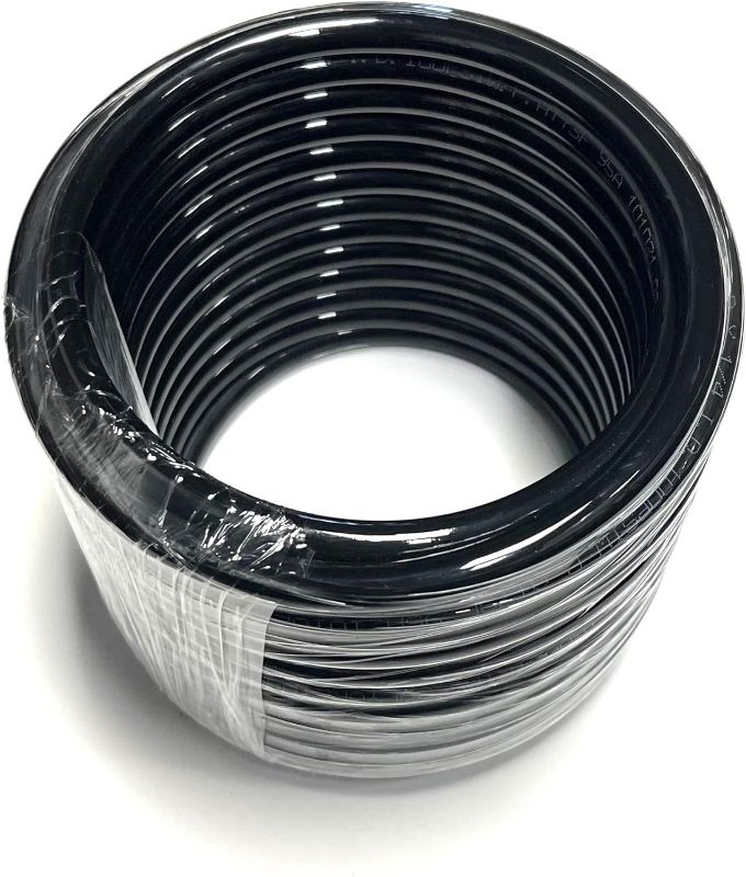 Photo 1 of 10FT PREMIUM PNEUMATIC PU TUBING for AIR or LIQUID TRANSFER HIGH STRENGTH LIGHT WEIGHT ULTRA SMOOTH AND BIRGHT COLOR RESISTANCE TO ABRASION AND CHEMICAL (3/8", Black)

