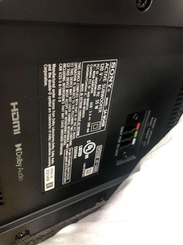 Photo 1 of Sony HT-S40R 5.1ch Home Theater Soundbar System