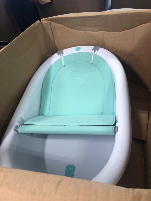 Photo 2 of 4-in-1 Grow-with-Me Bath Tub by Frida Baby Transforms Infant Bathtub to Toddler Bath Seat with Backrest for Assisted Sitting in Tub