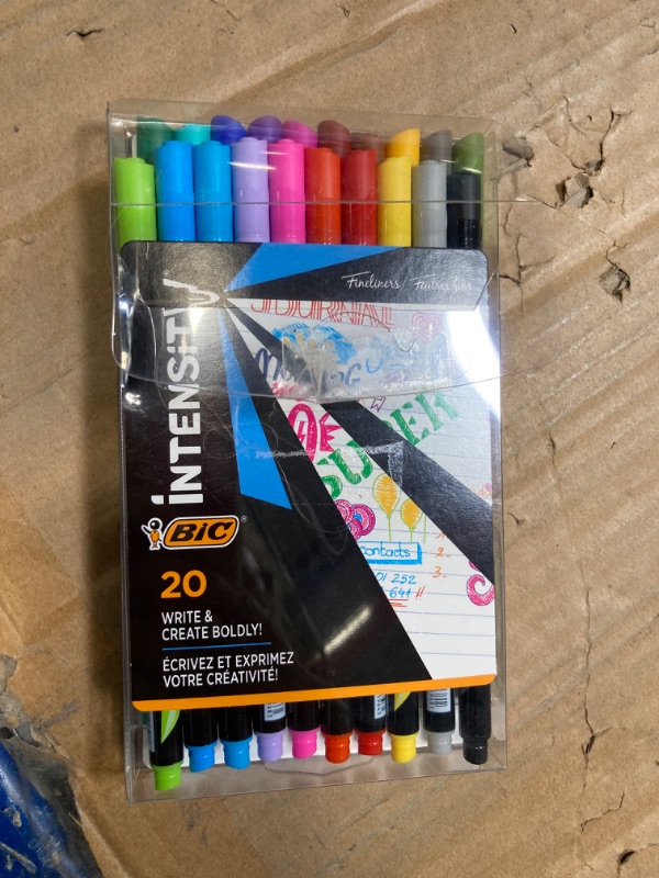 Photo 2 of BIC Intensity Porous Point Pen, Stick, Fine 0.4 Mm, Assorted Ink And Barrel Colors, 20/pack