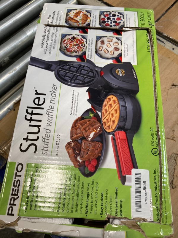 Photo 3 of Presto 03512 Stuffler Stuffed Waffle Maker, Belgian, Large, Black