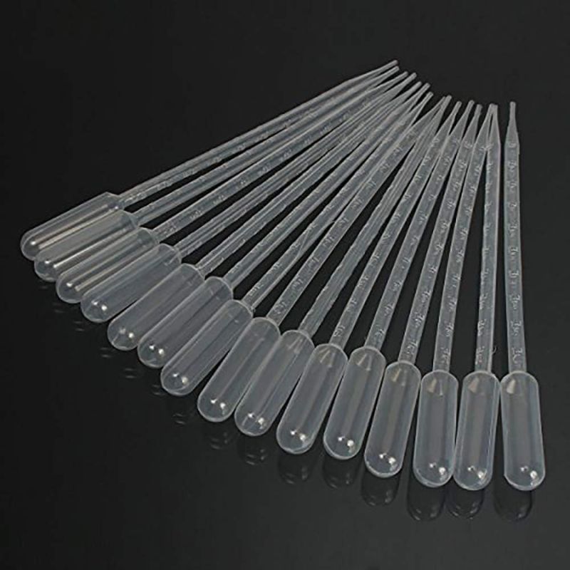 Photo 1 of Clear White Plastic Liquid Dropper Pasteur Disposable Graduated Transfer Pipettes Pipetting 10ML(100 Pack