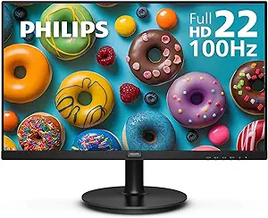 Photo 1 of PHILIPS 22 inch Class Thin Full HD (1920 x 1080) 75Hz Monitor, VESA, HDMI & VGA Port, 4 Year Advance Replacement Warranty, 221V8LN